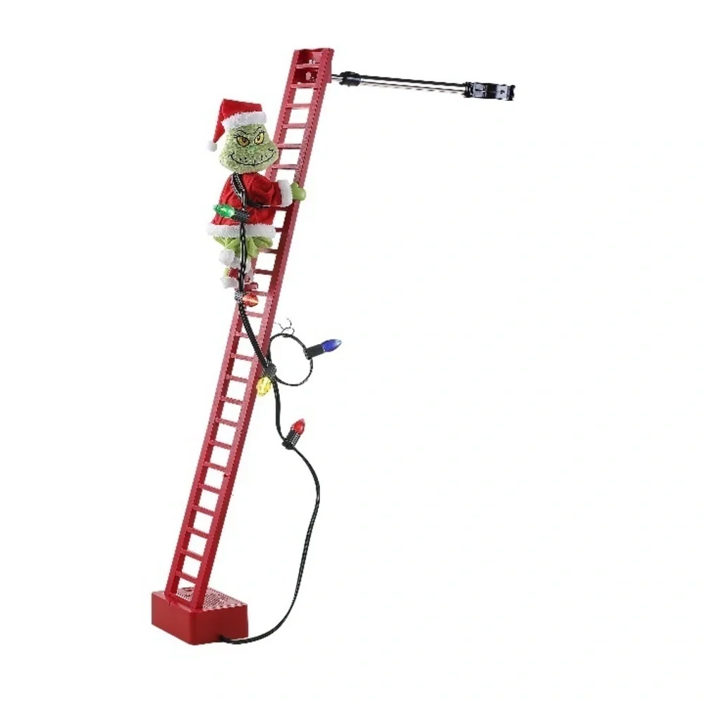 NIB. DR. SEUSS Grinch 40” Super Climbing Grinch with Red Ladder